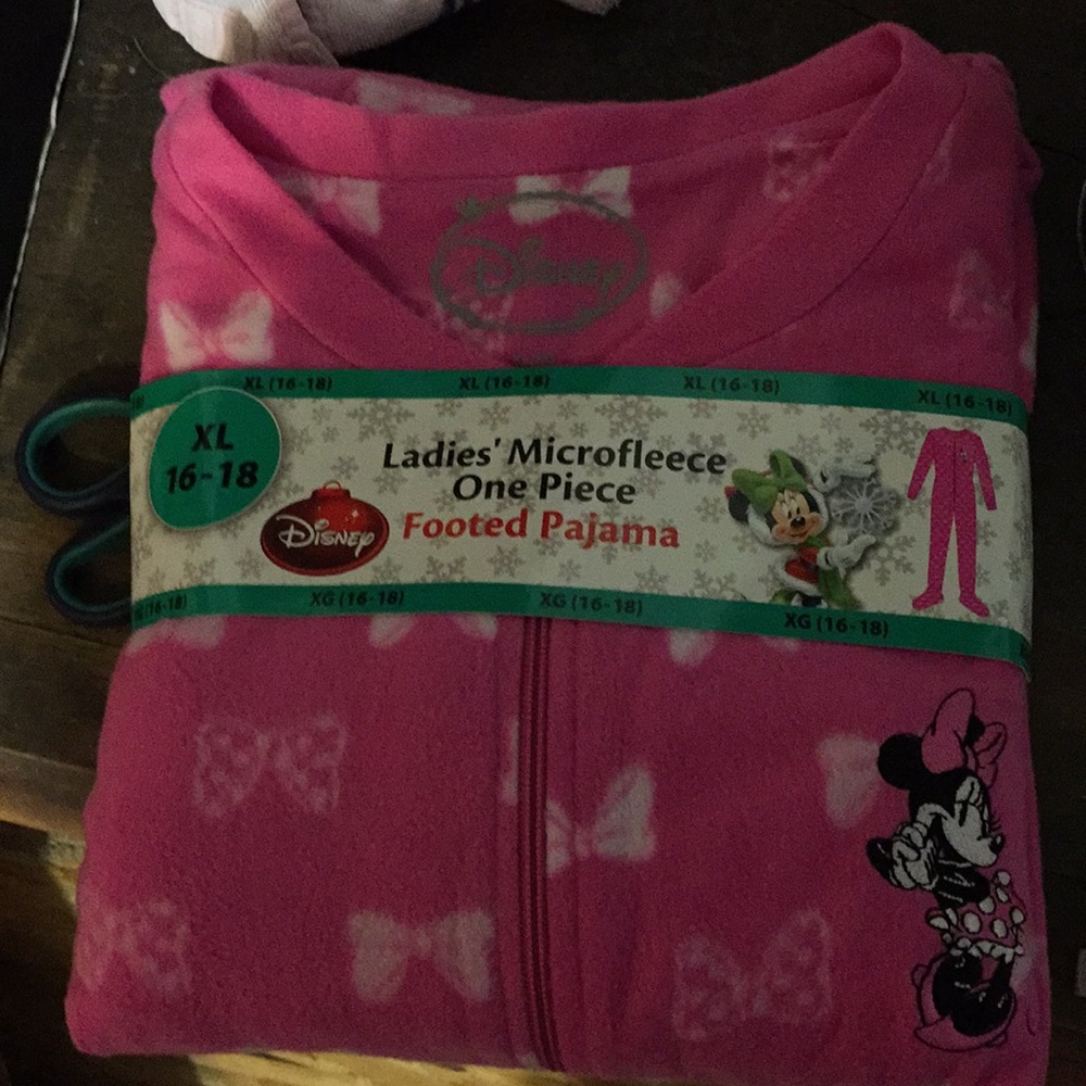 Disney Minnie Mouse Microfleece Footed PJ !
